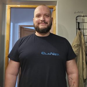 Portrait d’un collaborateur de l’entreprise de nettoyage Clanet